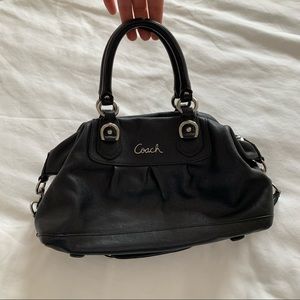 100% Leather Black Shoulder Bag, Coach